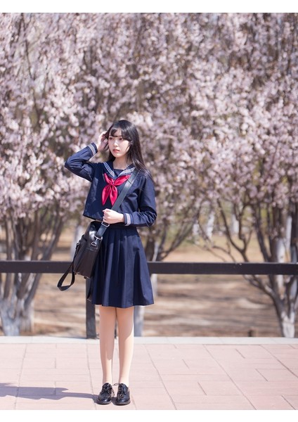 Siyah-Hiçbir Kayış Japon Öğrenci Çantaları Çanta Lise Öğrencileri Jk Üniforma Çanta Unisex Omuz Çantaları Postacı Çantaları Kadınlar Için Pu Deri (Yurt Dışından)