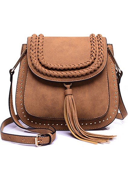 Açık Kahverengi 2022 Çanta Kadınlar Için Messenger Örgü Örgü Vintage Tasarımcı Omuz Crossbody Çanta Mini Küçük Şık Çanta Bayanlar Bolsos Mujer (Yurt Dışından)
