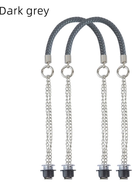 Koyu Gri Yeni 1 Çift Obag Kolları Uzun Kayış Kemer ile Ot Gümüş Metal Zincir Dıy Eva Sonbahar Kış Kız Kadın O Çanta Omuz Çantaları (Yurt Dışından)