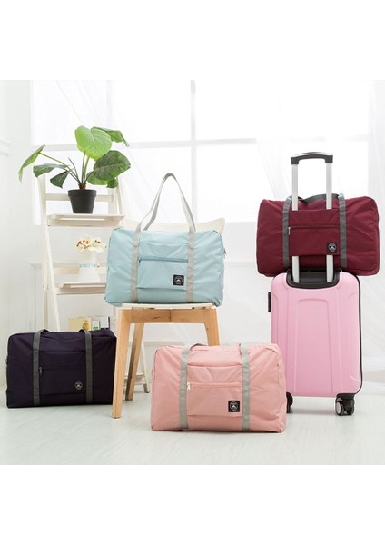 Pembe Büyük Kapasiteli Seyahat Çantası Unisex Organizatörler Katlanabilir Bagaj Çanta Giysi Saklama Duffle Çanta Üzerinde Taşıma Diş Serisi (Yurt Dışından) modelleri