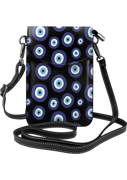 12 Yunan Türk Nazar Kadın Cep Telefonu Çanta Deri Crossbody Çanta Mini Omuzdan Askili Çanta Kartlıklı Cüzdan (Yurt Dışından) modelleri
