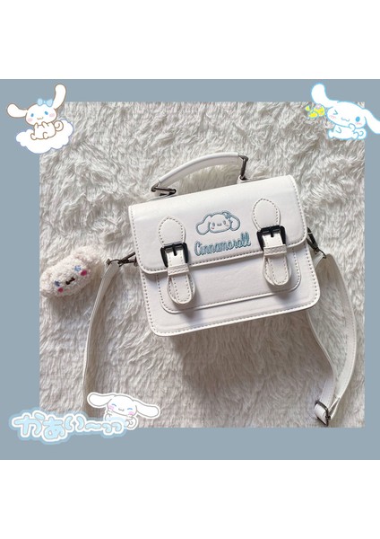 C Kawaii Sanrio Desen Kuromi Cinnamoroll Hello Kitty Çanta Lolita Jk Taşınabilir Messenger Çapraz Tote Pu Deri Çanta Y2K Kadın (Yurt Dışından)