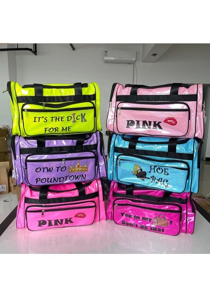 Mavi Lazer Diyerek Geceyi Harca Büyük Tote Çanta Hologram Mochila Ana Kesesi Femme Bolsos Tasarımcı Spor Çantaları Çapa Gecelik El Çantası 2022 (Yurt Dışından)