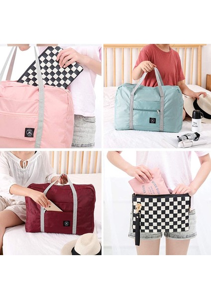Kırmızı Yeni Moda Katlanabilir Naylon Seyahat Çantaları Unisex Büyük Kapasiteli Çanta Bagaj Organizatör Kadın Su Geçirmez Çanta Erkekler Seyahat Çantaları (Yurt Dışından) indirimleri