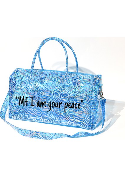 Mavi Mf Barış Bling Lazer Pembe Geceyi Harcama Ita Çanta Kadın Temizle Çanta Tote Debriyaj Çanta 2022 Tas Ana Kesesi Femme Bolsa Mochila (Yurt Dışından)