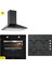 BO65E1B01-CS5335B01-2240 Siyah Cam Ankastre Set 1