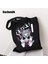 2100 90S Goth Gotik Alışveriş Grafik Tote Harajuku Alışveriş Kadın Kanvas Omuz Kadın Ulzzang Komik Eko Büyük Kapasiteli Çantası (Yurt Dışından) 5