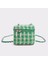 Style2- Pembe Zincir Kadın Kumaş Crossbody Pembe Renk Tek Omuz Ekose Izgara Damalı Kova Mini Çantası (Yurt Dışından) 2