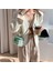 Style2- Pembe Zincir Kadın Kumaş Crossbody Pembe Renk Tek Omuz Ekose Izgara Damalı Kova Mini Çantası (Yurt Dışından) 4