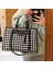 Houndstooth Casual Bez Kadın Için Bahar Tasarımcısı Büyük Omuz Kadın Shopper Seyahat SG246 Çantası (Yurt Dışından) 2