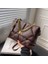 Kahve L Popüler Doku Kadın Sonbahar ve Kış Elmas Crossbody Yumuşak Deri Sonbahar ve Kış Zincir Büyük Çantası (Yurt Dışından) 1