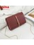 Bordo Kore Kilit Mini Kare Kadın Bahar Işlemeli Renk Dikiş Vahşi Omuz Öğrenci Cep Telefonu Çantası (Yurt Dışından) 4