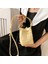 Sarı Sonbahar Örgü Kadın Küçük Kova Pu Deri Yan Omuz ve Kadın Crossbody Çantası (Yurt Dışından) 3