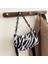 Desen Ins Kadın Zebra Desen Mini Omuz Kadın Kış Peluş Koltukaltı Leopar Zebra Desen Kabarık Bez Çantası (Yurt Dışından) 3
