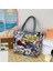 Gösterildiği Gibi Katlanır Kadın Büyük Boy Tote Kadın Casual Çiçek Baskı Tuval Graffiti Omuz Plaj Bolsa Feminina Çantası (Yurt Dışından) 1