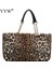 Kürk Hayvan Baskı Leopar Kadın Kadın Kış Sıcak Crossbody Ünlü Büyük Kapasiteli Omuz Debriyaj Çantası (Yurt Dışından) 2