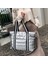 Taşınabilir Kadın Uzay Yastıklı Naylon Messenger Tote Sonbahar Kış Büyük Kapasiteli Fermuar Üstten Saplı Çantası (Yurt Dışından) 4