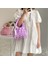 Krem Halat Tığ El Yapımı Akrilik Zincir Kadın Koltukaltı Tasarımcı Örgü Kadın Için Crossbody Dokuma Tıknaz Örgü Çantası (Yurt Dışından) 3