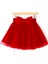 Kız Çocuk Kırmızı Fiyonk Detaylı Astarlı Etek 1