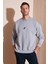 Regular Fit Bisiklet Yaka Pamuklu Içi Tüylü Yumuşak Şardonlu Erkek Sweat 5905405 1