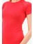P-007899-KADIN Seamless (Dikişsiz) Yumuşak Dokulu Spor Kısa Kol T-Shirt-Kırmızı 4