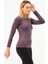 P-007900-KADIN Seamless (Dikişsiz) Yumuşak Dokulu Spor Uzun Kol T-Shirt-Füme 3