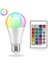 Renk Değiştiren LED Ampul - Dimmerli 9W Rgb - Uzaktan Kumandalı LED Ampul Renkli Ampül 1