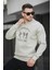 Strong Man Nakışlı Üç Iplik Şardonlu Yarım Balıkçı Yaka Erkek Sweatshirt 1