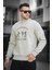 Strong Man Nakışlı Üç Iplik Şardonlu Yarım Balıkçı Yaka Erkek Sweatshirt 3