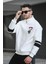 Babar Üç Iplik Şardonlu Nakışlı Fermuarlı Dik Yaka Oversize Erkek Sweatshirt 1