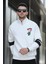 Babar Üç Iplik Şardonlu Nakışlı Fermuarlı Dik Yaka Oversize Erkek Sweatshirt 2