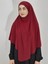 Hazır Sufle Baglamalı Pratık Peceli Büyük Esarp Khimar Bordo Renk 1