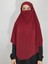 Hazır Sufle Baglamalı Pratık Peceli Büyük Esarp Khimar Bordo Renk 3