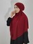 Hazır Sufle Baglamalı Pratık Peceli Büyük Esarp Khimar Bordo Renk 5