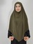 Hazır Sufle Baglamalı Pratık Peceli Büyük Esarp Khimar Haki Renk 1