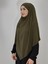 Hazır Sufle Baglamalı Pratık Peceli Büyük Esarp Khimar Haki Renk 2