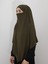 Hazır Sufle Baglamalı Pratık Peceli Büyük Esarp Khimar Haki Renk 3