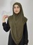 Hazır Sufle Baglamalı Pratık Peceli Büyük Esarp Khimar Haki Renk 4