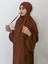 3katlı Multı Sifon Sufle Khimar Peceli Hazır Büyük Esarp Camel 2