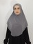Namaz Örtüsü Hazır Büyük Esarp Malezya Modeli Khimar Tek Parca Hac ve Umre Icin Gri Renk 2