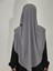 Namaz Örtüsü Hazır Büyük Esarp Malezya Modeli Khimar Tek Parca Hac ve Umre Icin Gri Renk 4