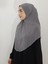 Namaz Örtüsü Hazır Büyük Esarp Malezya Modeli Khimar Tek Parca Hac ve Umre Icin Gri Renk 5