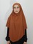 Hazır Sufle Baglamalı Pratık Peceli Büyük Esarp Khimar Kiremit Renk 2