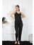 Kadın Ip Askılı Siyah Pijama Takım 4138 1
