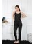 Kadın Ip Askılı Siyah Pijama Takım 4138 3