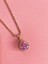 Rodyum Kaplamalı Pembe Badem Zirkon Taşlı Vintage Kolye 2