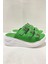 Kadın Mazer Yeşil Konfor Ortopedik Taban Tokalı Terlik 1