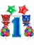 Pijamaskeliler Yaş Balon Seti Pjmasks Konsept Helyum Balon Set Pijamaskeli Doğum Günü Set 2