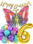 Rengarenk Kelebek 6 Yaş Balon Set Colorfull Butterfly Gökkuşağı Konsept Parti Doğum Günü Balon Seti 1