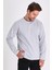 Erkek Gri Çift Bisiklet Yaka Standart Rahat Kesim Sweatshirt 6